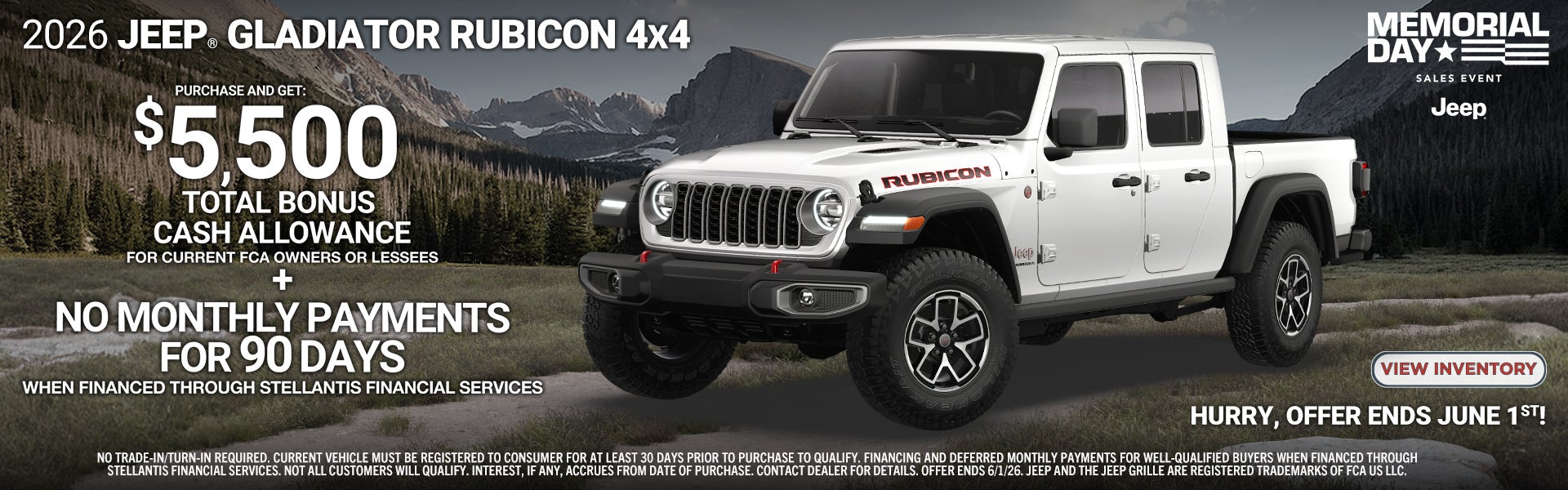 2026 Jeep GLADIATOR RUBICON 4x4